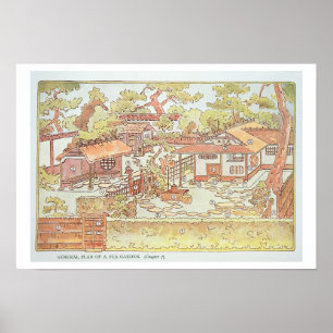 Gardens of Yuan Ming Yuan, Peking, 1783-86 (engrav Poster