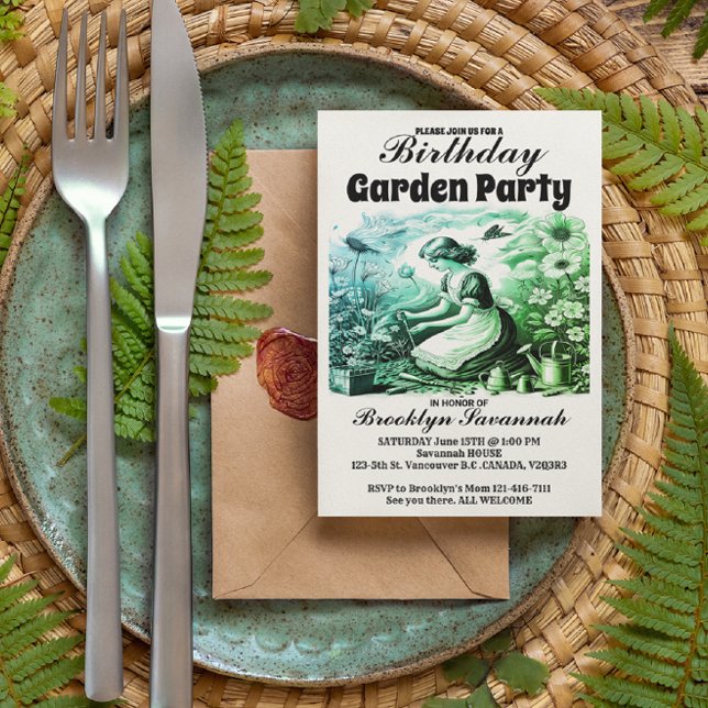 Gardens Whisper Garden Party Invitation Postcard (Creator Uploaded)