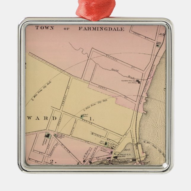 Gardiner, Kennebec County Metal Tree Decoration (Front)