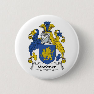 Gardner Family Crest 6 Cm Round Badge