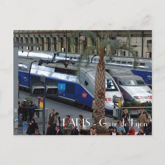 Gare de Lyon. Paris, France Postcard (Front)