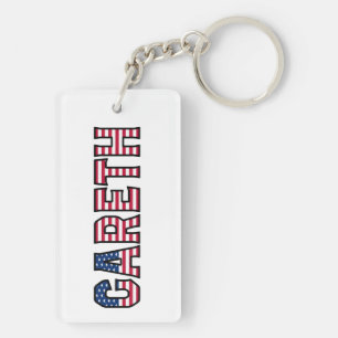 Gareth Name Vorname USA Flagge Anhänger Schlüssel Key Ring