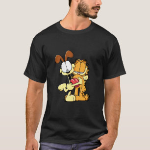 Garfield Cute Odie Hugging Garfield Cartoon Cat  T-Shirt