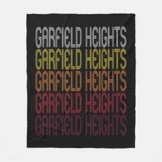 Garfield Heights, OH  Vintage Style Ohio  Fleece Blanket