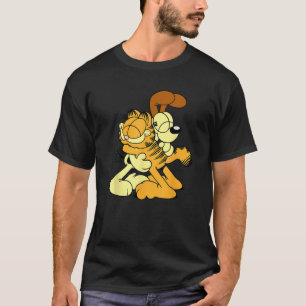 Garfield Odie Hugging Cute Cartoon Cat and Dog  T-Shirt