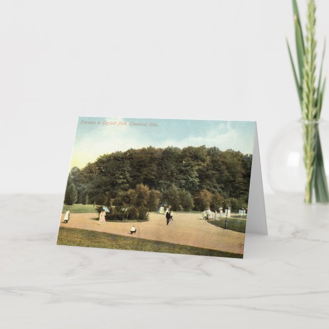 Garfield Park, Cleveland Ohio 1910 vintage Card (Front)