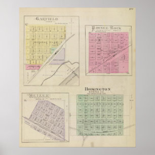 Garfield, Pawnee Rock, Heizer, Hoisington, Kansas Poster