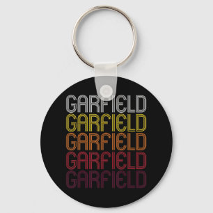 Garfield Retro Wordmark Pattern - Vintage Style  Key Ring