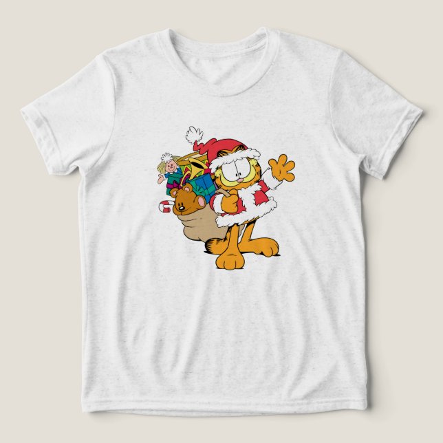 garfield santa cosplay Tri-Blend shirt (Design Front)