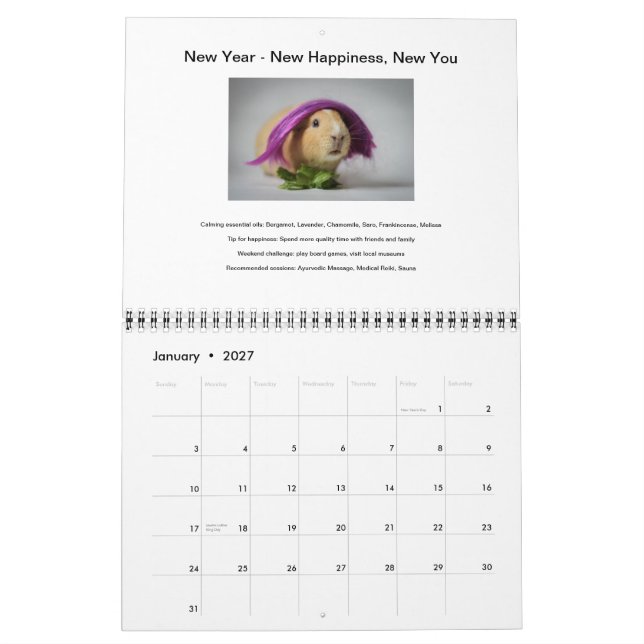 Garfunkel, the guinea pig, 2015 Wall Calendar. Calendar (Jan 2027)