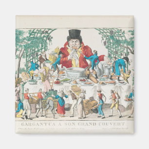 Gargantua at his Table Magnet