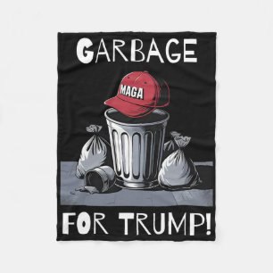 Garge For Trump Mega Hat Trash Can Fleece Blanket