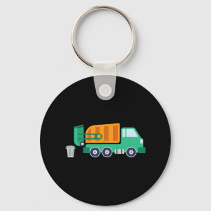 Garge Truck Recycle Waste Trash Collector Earth Da Key Ring