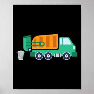 Garge Truck Recycle Waste Trash Collector Earth Da Poster