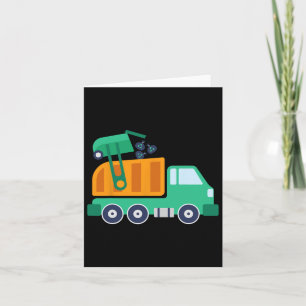 Garge Truck Waste Recycle Trash Collector Earth Da Card