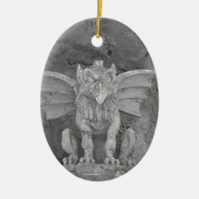 Gargoyle Ceramic Tree Decoration (Front)