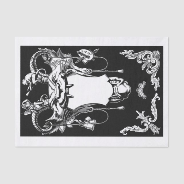 Gargoyle classic art decoupage tissue paper (Front)