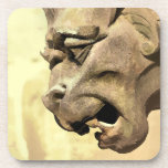GARGOYLE COASTER<br><div class="desc">A fine example of Gothic architecture from a cathedral. A watercolor of a stone gargoyle from the mediaeval period  here in England UK.</div>