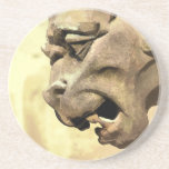 GARGOYLE COASTER<br><div class="desc">A fine example of Gothic architecture from a cathedral. A watercolor of a stone gargoyle from the mediaeval period  here in England UK.</div>