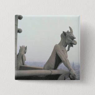 Gargoyle from the balustrade of the Grande 15 Cm Square Badge