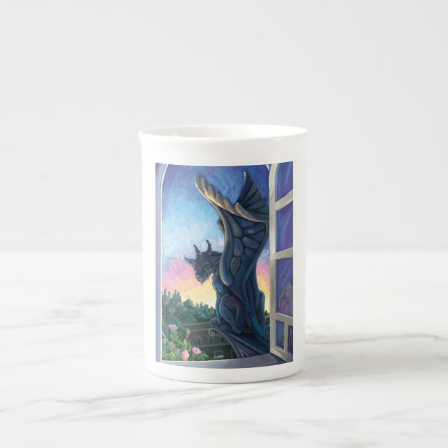 Gargoyle Guardian Bone China Mug (Front)