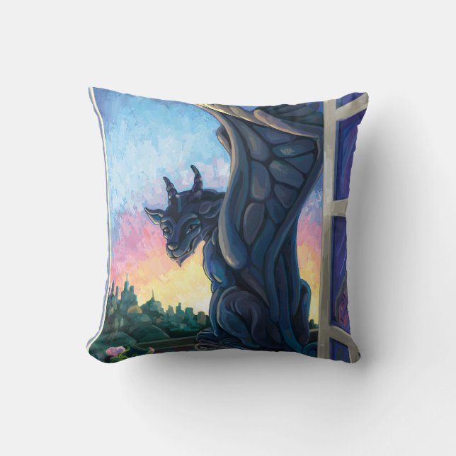 Gargoyle Guardian Cushion (Front)