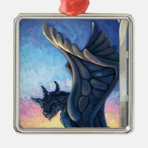 Gargoyle Guardian Metal Tree Decoration