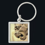 GARGOYLE KEY RING<br><div class="desc">A fine example of Gothic architecture from a cathedral. A watercolor of a stone gargoyle from the mediaeval period  here in England UK.</div>