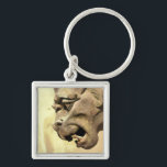 GARGOYLE KEY RING<br><div class="desc">A fine example of Gothic architecture from a cathedral. A watercolor of a stone gargoyle from the mediaeval period  here in England UK.</div>