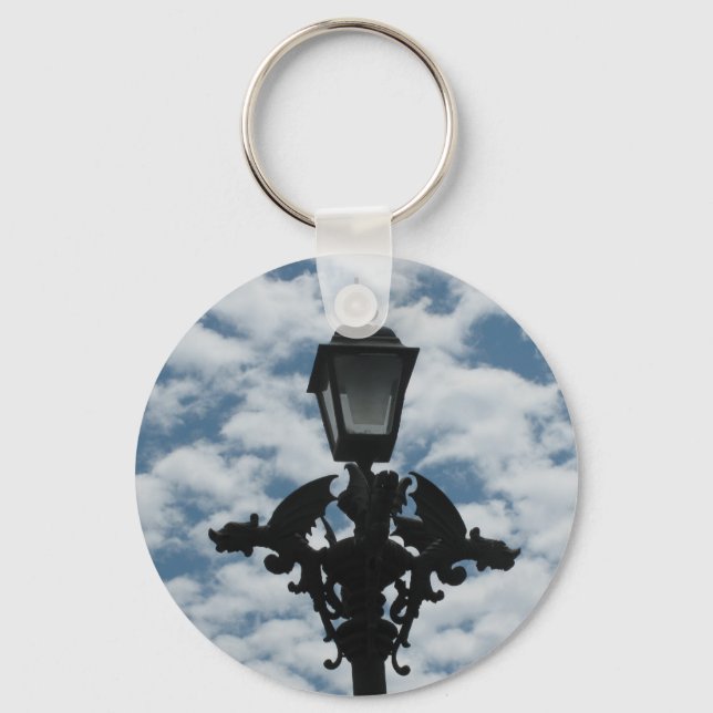 Gargoyle Lamppost Key Ring (Front)