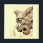 GARGOYLE MAGNET<br><div class="desc">A fine example of Gothic architecture from a cathedral. A watercolor of a stone gargoyle from the mediaeval period  here in England UK.</div>