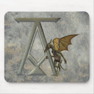 Gargoyle Monogram A Mouse Pad