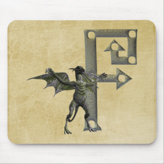 Gargoyle Monogram F Mouse Pad