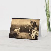 Gargoyle Notre Dame, Paris France 1912 Vintage