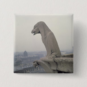 Gargoyle on the balustrade of the Grande 15 Cm Square Badge
