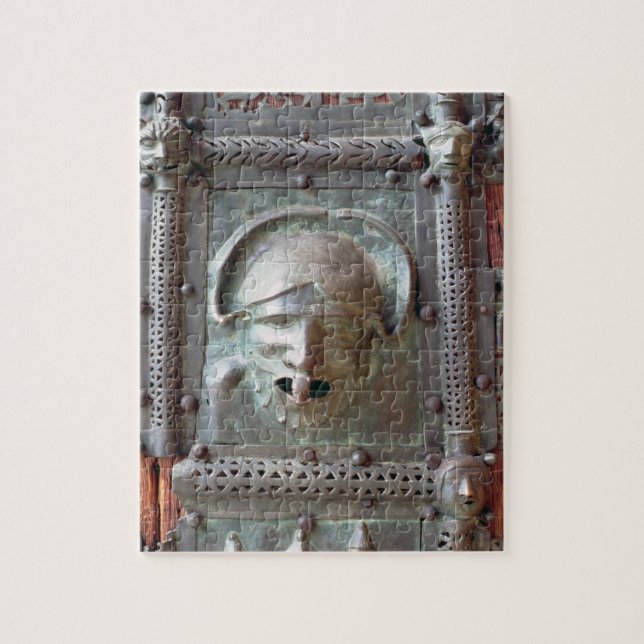 Gargoyle panel from the left door of the portal, 1 jigsaw puzzle (Vertical)