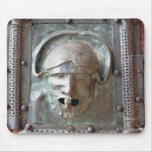 Gargoyle panel from the left door of the portal, 1 mouse pad