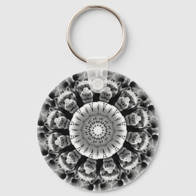 Gargoyle Rosette Keychain (Front)