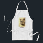 GARGOYLE STANDARD APRON<br><div class="desc">A fine example of Gothic architecture from a cathedral. A watercolor of a stone gargoyle from the mediaeval period  here in England UK.</div>