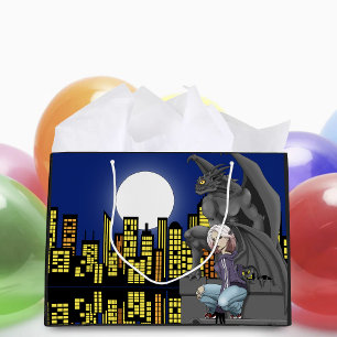 Gargoyle Urban Fantasy Cityscape Large Gift Bag