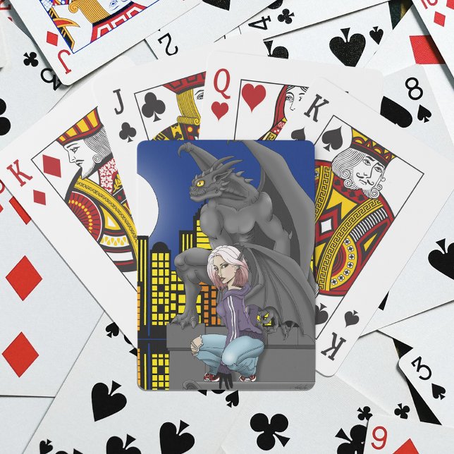 Gargoyle Urban Fantasy Cityscape Playing Cards (Creator Uploaded)