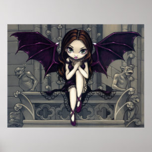 Gargoyles of Notre Dame gothic fairy Art Print