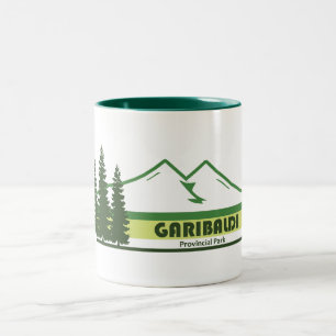 Garibaldi Provincial Park Green Stripes Two-Tone Coffee Mug