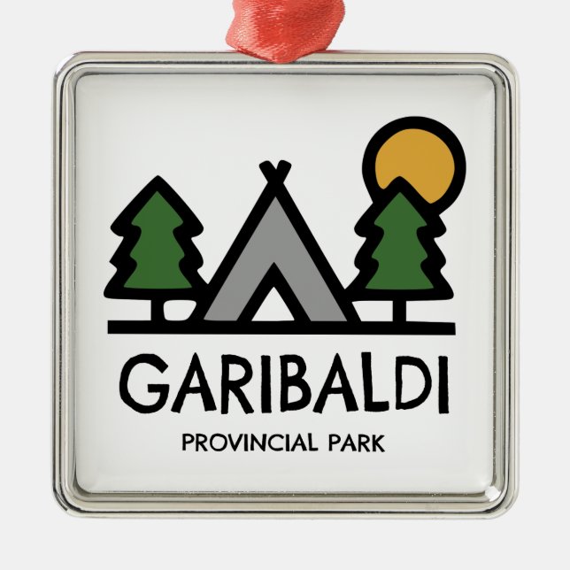 Garibaldi Provincial Park Metal Tree Decoration (Front)