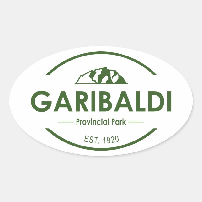Garibaldi Provincial Park Oval Sticker (Front)