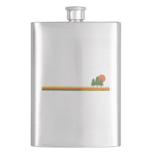 Garibaldi Provincial Park Pine Trees Sun Hip Flask