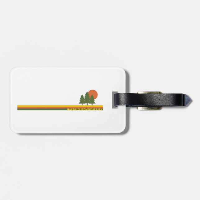 Garibaldi Provincial Park Pine Trees Sun Luggage Tag (Back Horizontal)