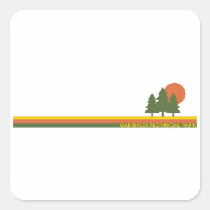 Garibaldi Provincial Park Pine Trees Sun Square Sticker