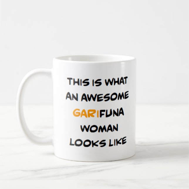 garifuna woman, awesome coffee mug (Left)