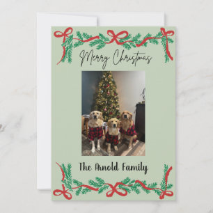 Garland and Bows Christmas Card